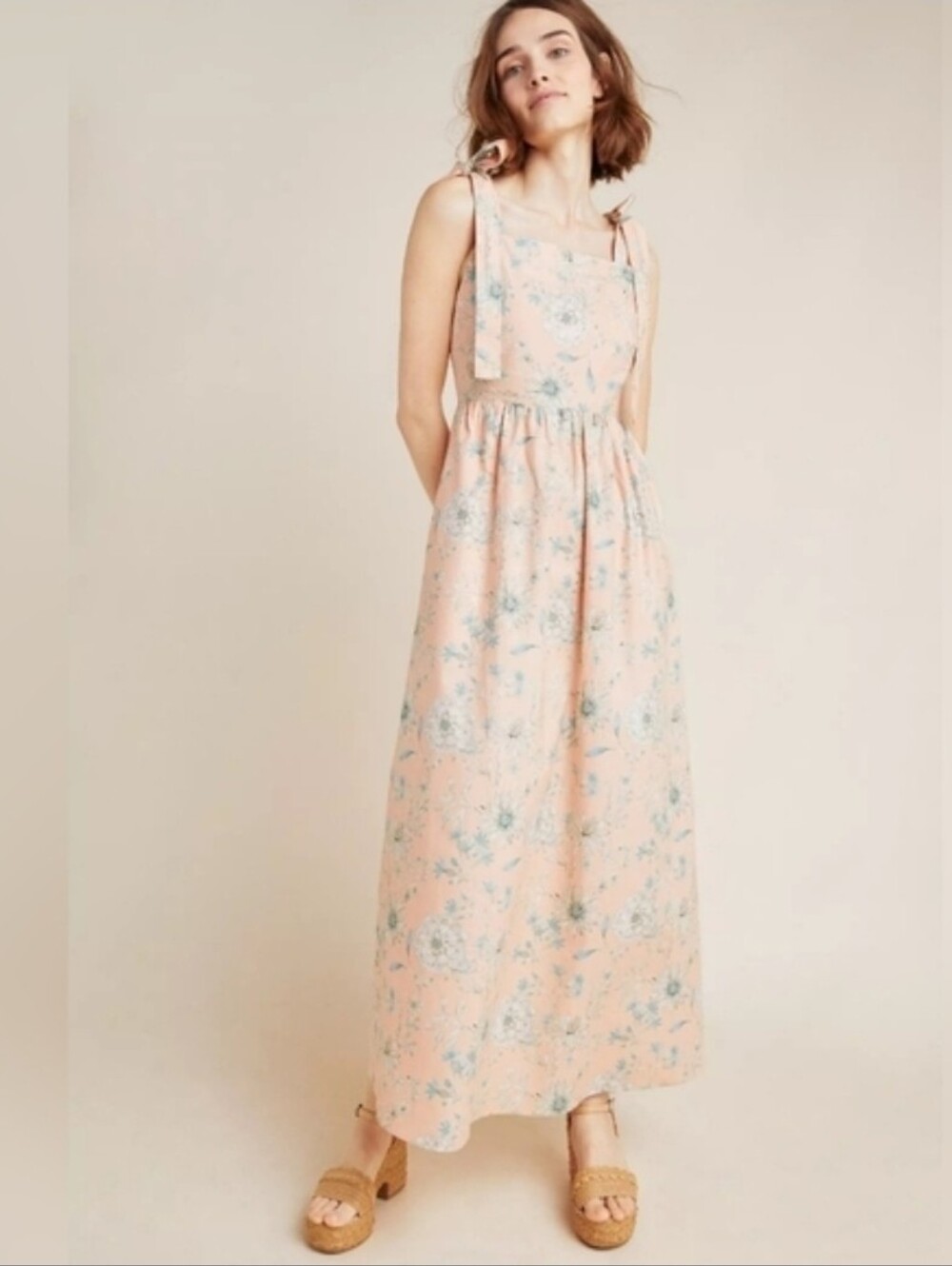 Anthropologie Floral Maxi Dress Size 10
